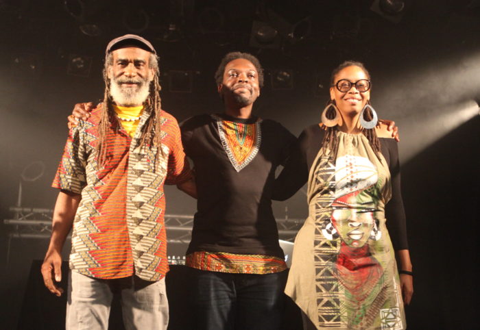 Maëva Duverger (alias Yawa), Christophe Rangoly (Papa Slam) et Louis Gomis (Dj Junkaz Lou)